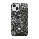 Sannie designの花柄　black スマホケース