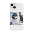 人工知能的絵画商品店の黒髪和風会社員美女 Smartphone Case