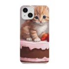 にゃんこぷにのケーキの上の仔猫ちゃん スマホケース