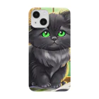 yoiyononakaの図書室の黒猫02 Smartphone Case