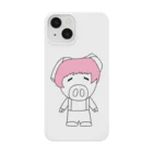 豚人イラストのパンダ武島のミニブタの子豚のトン子ちゃん。 Smartphone Case