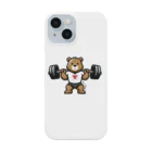 筋トレＭEMOの脚トレから逃げない筋トレMemoクマさんTシャツ Smartphone Case