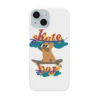 sloth_giraffeのスケートボードするワンコ Smartphone Case