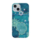 このはな素材屋のグッズ屋の雪の和柄01（水色） Smartphone Case