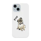 犬グッズの店しえるぶるーのつけ襟パグ Smartphone Case