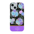 旅猫王子れぉにゃん👑😼公式(レイラ・ゆーし。)の【青紫バラ🌹バイカラー】紫×黒 Smartphone Case