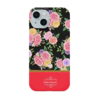 旅猫王子れぉにゃん👑😼公式(レイラ・ゆーし。)の【ピンクバラ🌹バイカラー】レッド×黒 Smartphone Case