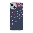 Musashi和柄Shop 【Japanese pattern】の夜桜スマホケース スマホケース