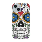 Fred HorstmanのColorful Skull   カラフル な スカル. はでな 頭蓋骨 スマホケース