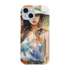 Decor&LuxuryVenusのLovely Flower-Hat Girl in Nature Smartphone Case