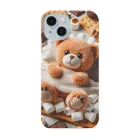 kuma-jonnyのテディベア-マシュマロ- Smartphone Case