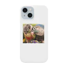 ウロコインコ好きの人へのお花畑の一コマ Smartphone Case