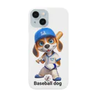 picassoの楽しいデザインショップのBaseball Dog 犬谷クン スマホケース