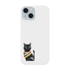 幸運のしっぽの黒猫と虹の首輪 Smartphone Case