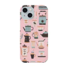 rinnekotiのcoffee pot (pink) スマホケース