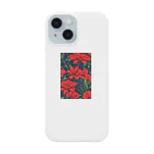 モノクロの赤花 Smartphone Case