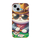 ぴーすけ🃏【ポーカーグッズ】のワイルドポーカーキャット Smartphone Case