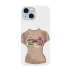 ファンシーTシャツ屋の水玉メガネ柄シャツ Smartphone Case