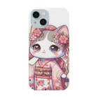 猫好き Japanの振り袖ねこ Smartphone Case