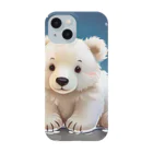 りんりんの可愛いシロクマちゃんショップ　かわいいよ！のふわふわしろくまちゃん Smartphone Case