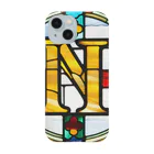 alphabet stained glassのstained glass N Smartphone Case