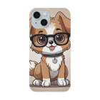 Khisakiの犬　カワイイ　眼鏡をかけている Smartphone Case