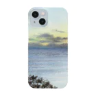 水彩色鉛筆チャンネルの夕暮れの海（水彩色鉛筆画） Smartphone Case