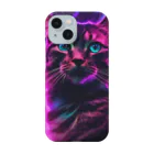 LUF_jpsのNeon cat スマホケース