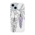 LINEart onlyONEのLINEart 「藤の花」 iPhone Smartphone Case