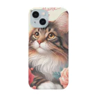 Y m @Y's shopの猫と薔薇 Smartphone Case