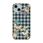 テテオリジナルのゆるキャラスマホケースブルー（くぅーちゃん、ぷぅーちゃん、おはなちゃん） Smartphone Case