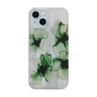 shop hrkのアルコールインクアートスマホケース【green flowers】 Smartphone Case