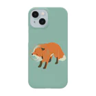 キツネ月のキツネドリル(空色) Smartphone Case