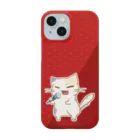 絵娯クリエイトのひのもとにゃんこ®️ 民謡マイク / 臙脂 Smartphone Case