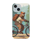 ganeshaのクマとサイクリング.. png スマホケース