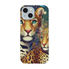 momoart8888の星空とヒョウ🐆🌟🌃 Smartphone Case