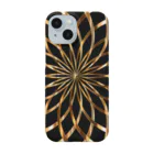 funny-boneのブラック・ゴールド フラワー BLACK・GOLD Flower Smartphone Case