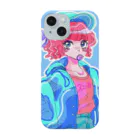 🍓IchigoAme🍓のレトロポップボーイッシュブルーガール Smartphone Case