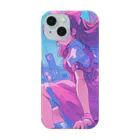 シロクマペンギンの昭和レトロアニメ風近未来ガール Smartphone Case