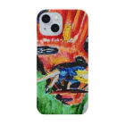 Painting-Gorilaの赤い車と女性 Smartphone Case