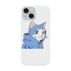 yamabの青いパーカーをきた猫 Smartphone Case