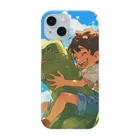 AQUAMETAVERSEの恐竜と少年が楽しく遊ぶ友情　なでしこ1478 Smartphone Case