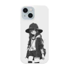 モノクロ美少女の悲しみ美少女モノクロ Smartphone Case