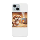 サウナーグッズショップの可愛い子犬がサウナでととのう Smartphone Case