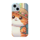 アミュペンのふわふわのネコがお買い物中！ Smartphone Case