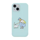 QROOVYのノラ猫くんをついつい上から撫でようと（スマホケース） Smartphone Case