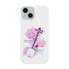 綾錦工房 りこりすの三味線 -雪月花-【牡丹】 Smartphone Case