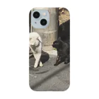 やんばるたの黒猫と白猫 電柱 Smartphone Case