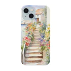 Melvilleの花のある階段（Staircase with flowers） Smartphone Case