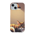 HIROKITI_HAPPYのライトに照らされた猫 Smartphone Case